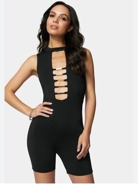 BEBE Biker Short Romper